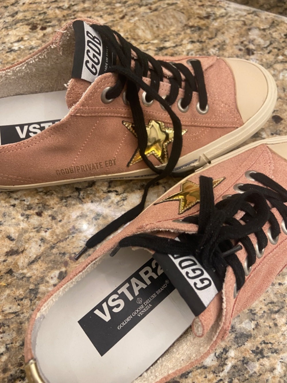Authentic Suede Distressed Accents Low Top Sneakers Sz IT40 US 9 , 9.5 VStar2 - Picture 11 of 12